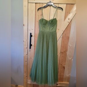 Hutch Amara Corset Pleated Midi Dress